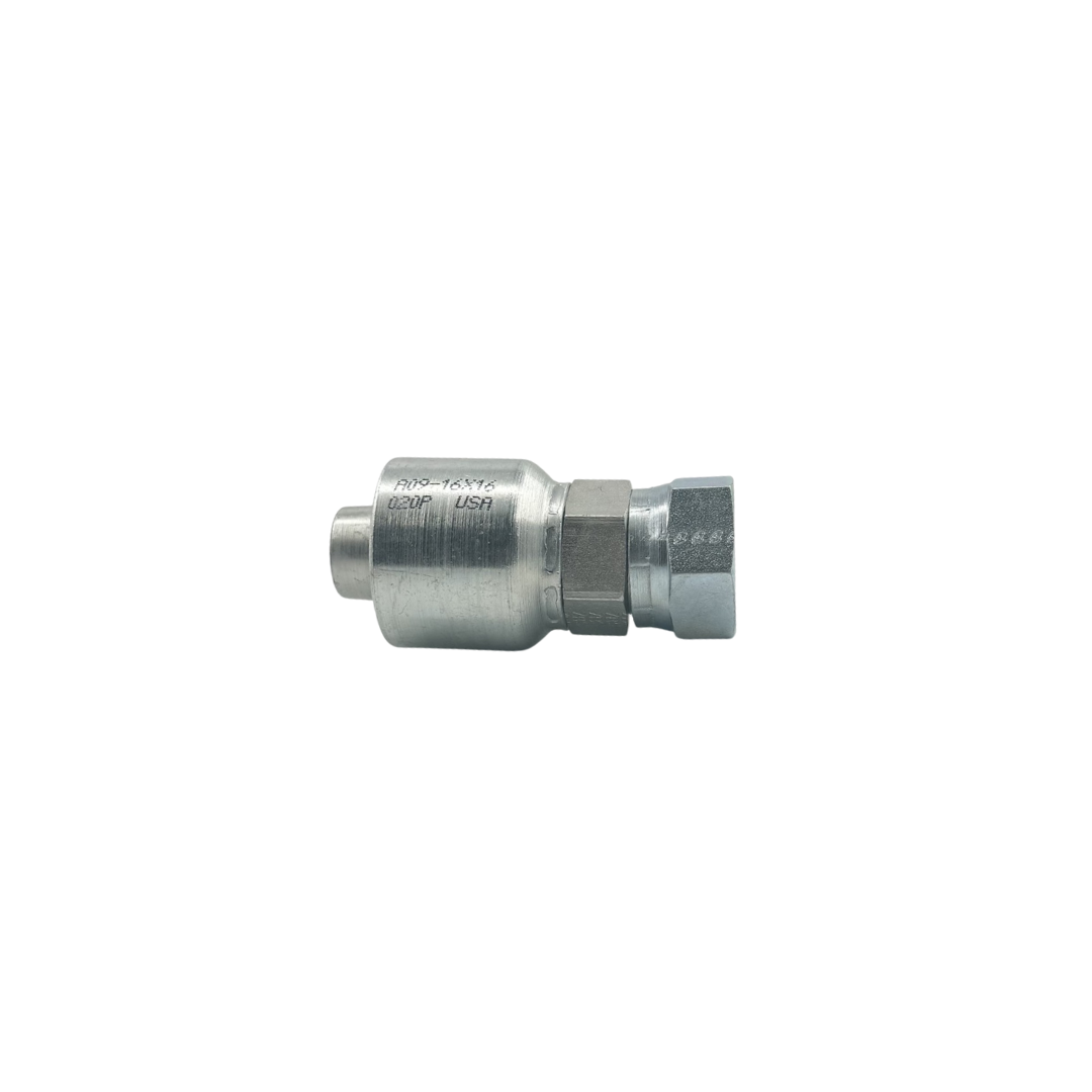 1" Hose x 1"-11.5 NPTF Male Rigid Fitting – Hydraulic Hose End – Trivalent Zinc – Couplamatic A01 Series