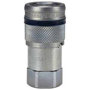 3/8" ISO Flushface Female Coupler – 1/2" NPTF Thread, Steel, HT-Series