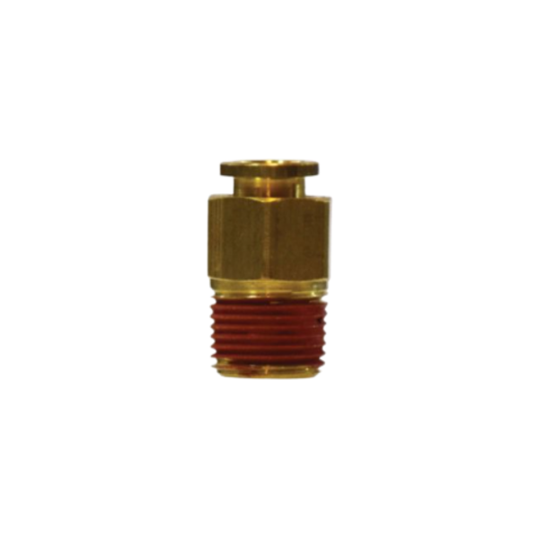 1/8" Push-In x 1/8" MIP Adapter – Brass Push-to-Connect Tube Fitting