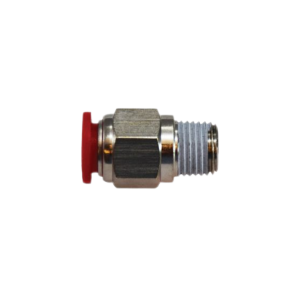 10mm x 1/4" BSPT Push-In Male Adapter – Composite Tube x BSPT Nickel-Plated Fitting