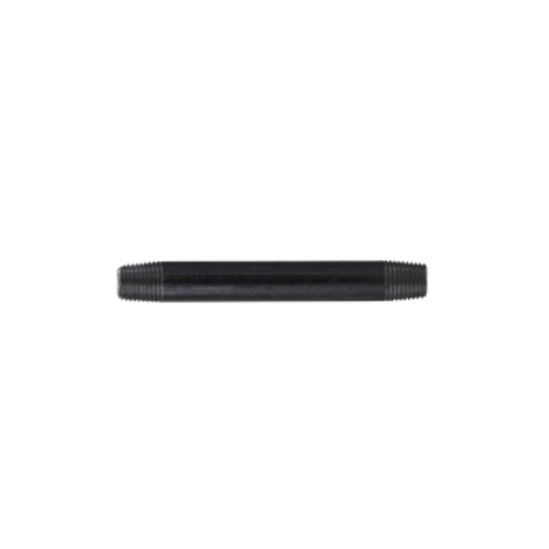 1/4" Black Steel Close Nipple – Schedule 40, Welded, Grade B