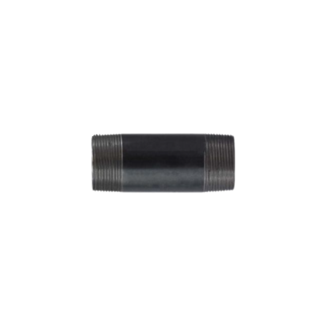 1-1/2" x 1-3/4" Black Steel Pipe Nipple – Male Thread, Schedule 40