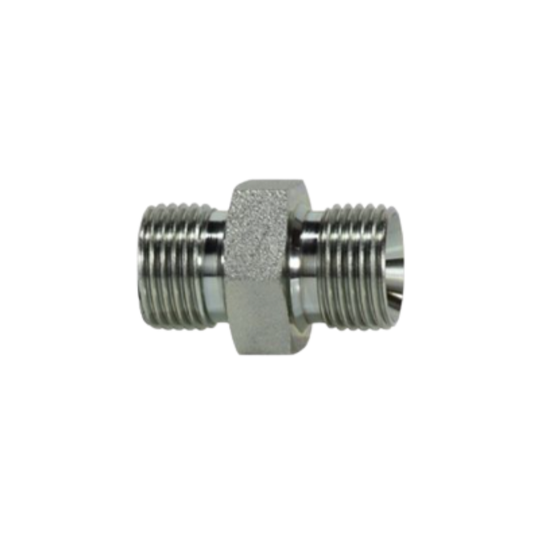 3/4"-14 BSPP Male Hex Nipple | Steel British Standard Parallel Pipe Fitting