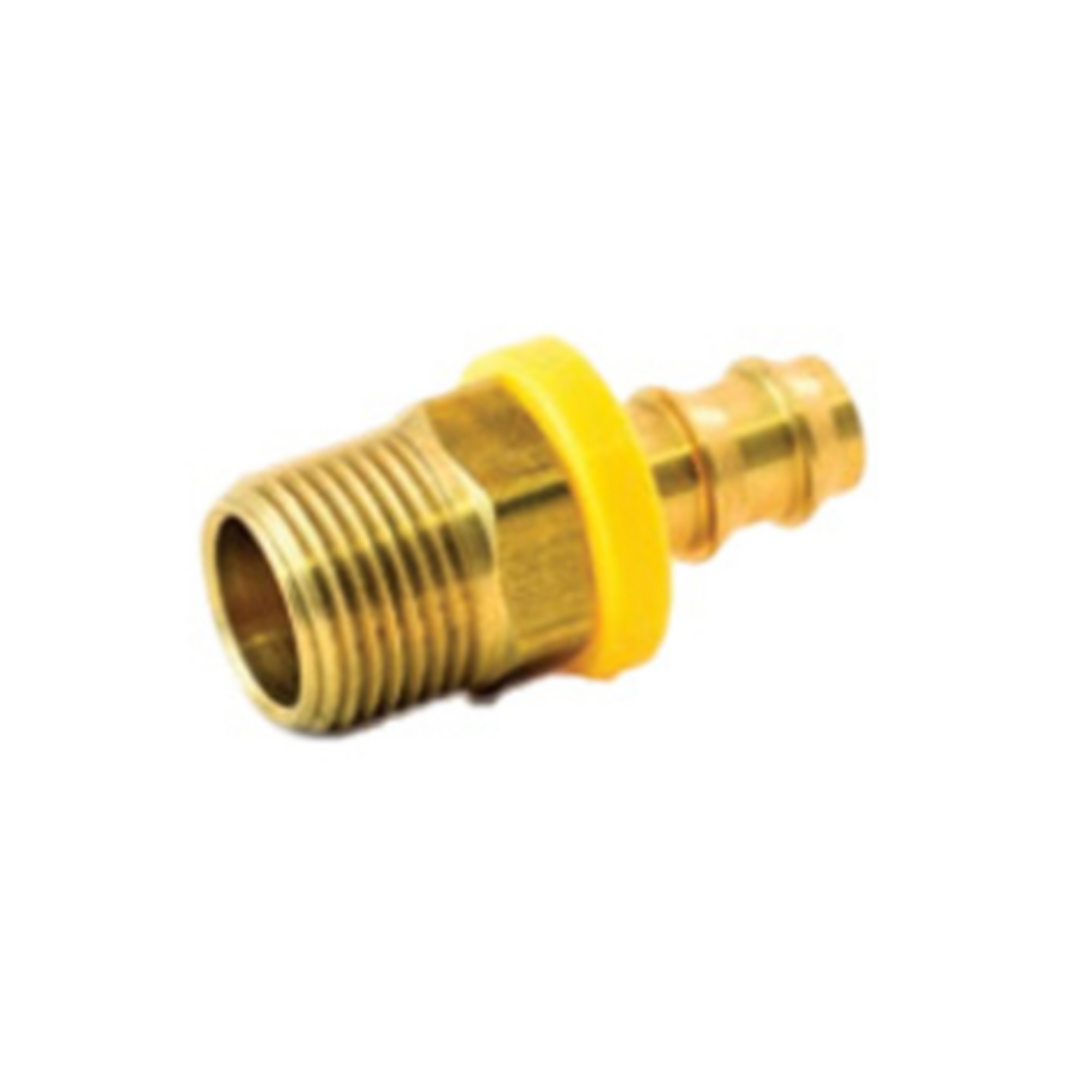 3/8" Hose Barb x 1/4" Male Pipe Rigid Push-On Fitting