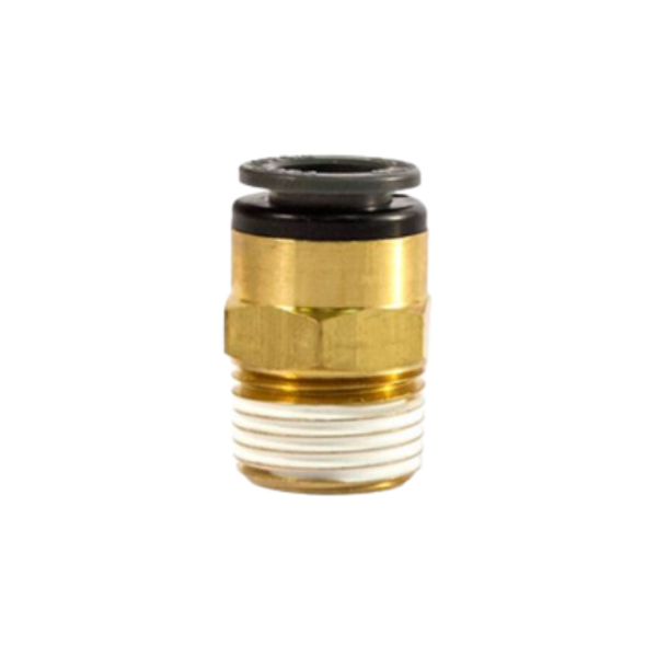 TRS-S768PMT-8-6 Composite Male Connector, 1/2" Tube x 3/8" NPT, Push-to-Connect Air Brake Fitting, DOT Approved, 145 PSI, -40°F to 225°F