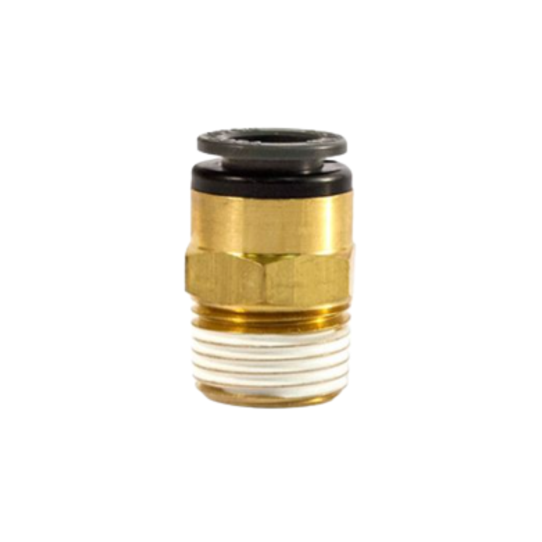 TRS-S768PMT-8-6 Composite Male Connector, 1/2" Tube x 3/8" NPT, Push-to-Connect Air Brake Fitting, DOT Approved, 145 PSI, -40°F to 225°F