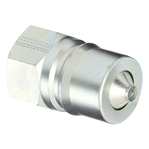 1" ISO B Series Hydraulic Quick Coupler Plug – Male, Steel, NPT Thread