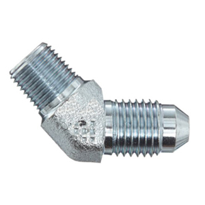 JIC 37° Flare 45° Male Elbow – 5/8" Tube x 1/2" Pipe – Carbon Steel Hydraulic Fitting – -65°F to 400°F