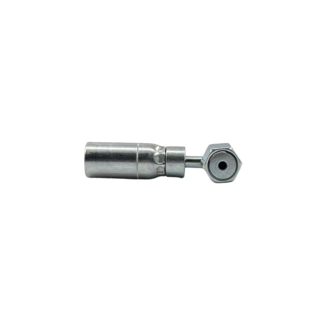 1/4" Hose x 9/16"-18 ORFS 90° Female Swivel – Hydraulic Hose End – Trivalent Zinc – Couplamatic CS32 Series