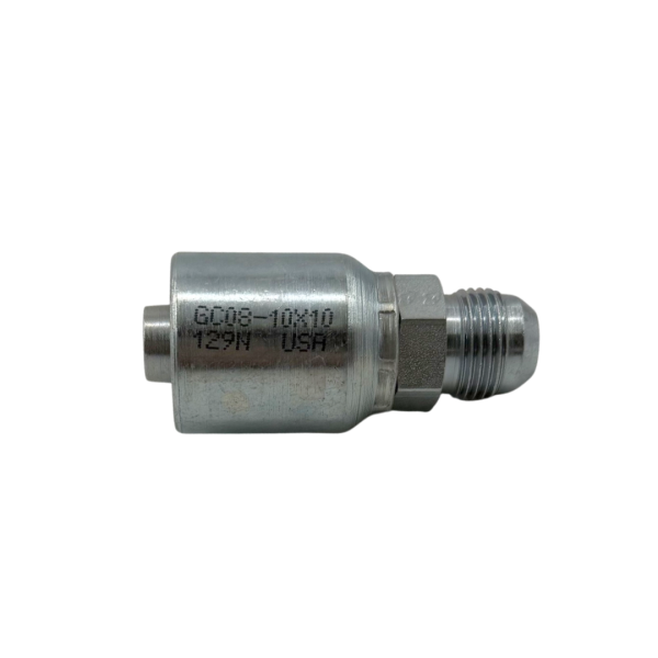 Hydraulic Hose Fitting – 90° Female Swivel Elbow – JIC/SAE Dual Seat – 1/2" Hose x 3/4"-16 Thread – A-Series – Trivalent Zinc Plated