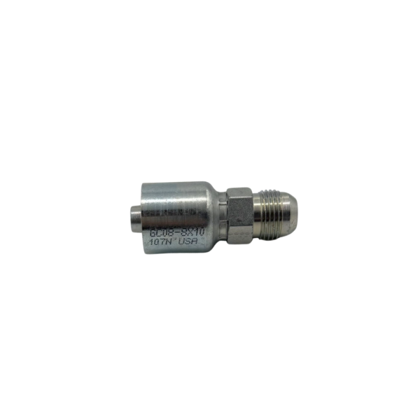 Hydraulic Hose Fitting – 90° Female Swivel Elbow – JIC 37° Flare / SAE Dual Seat – 1/2" Hose x 3/4"-16 Thread – A-Series – Trivalent Zinc Plated