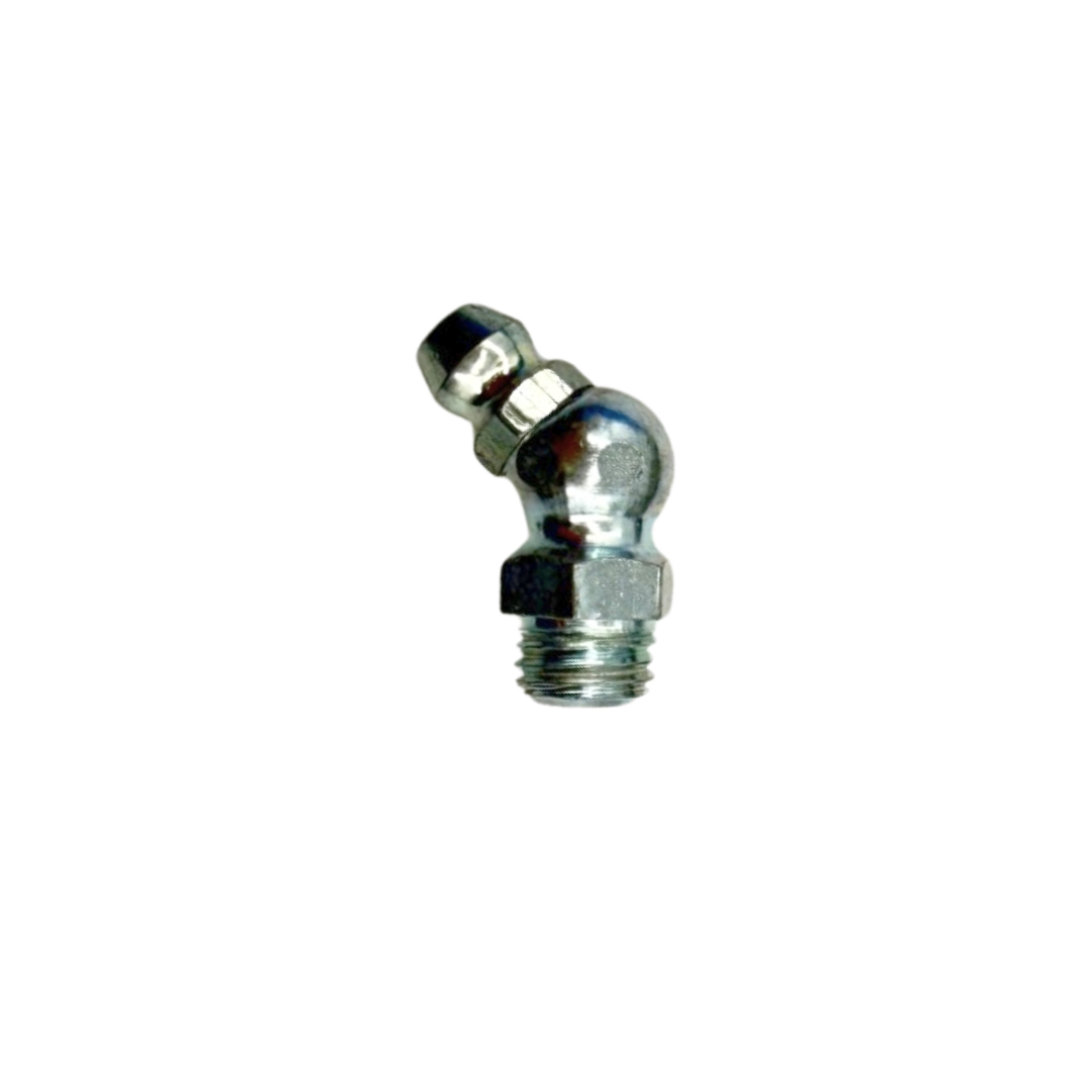 M8 x 1 mm Grease Fitting – 45° Angle, Metric Thread