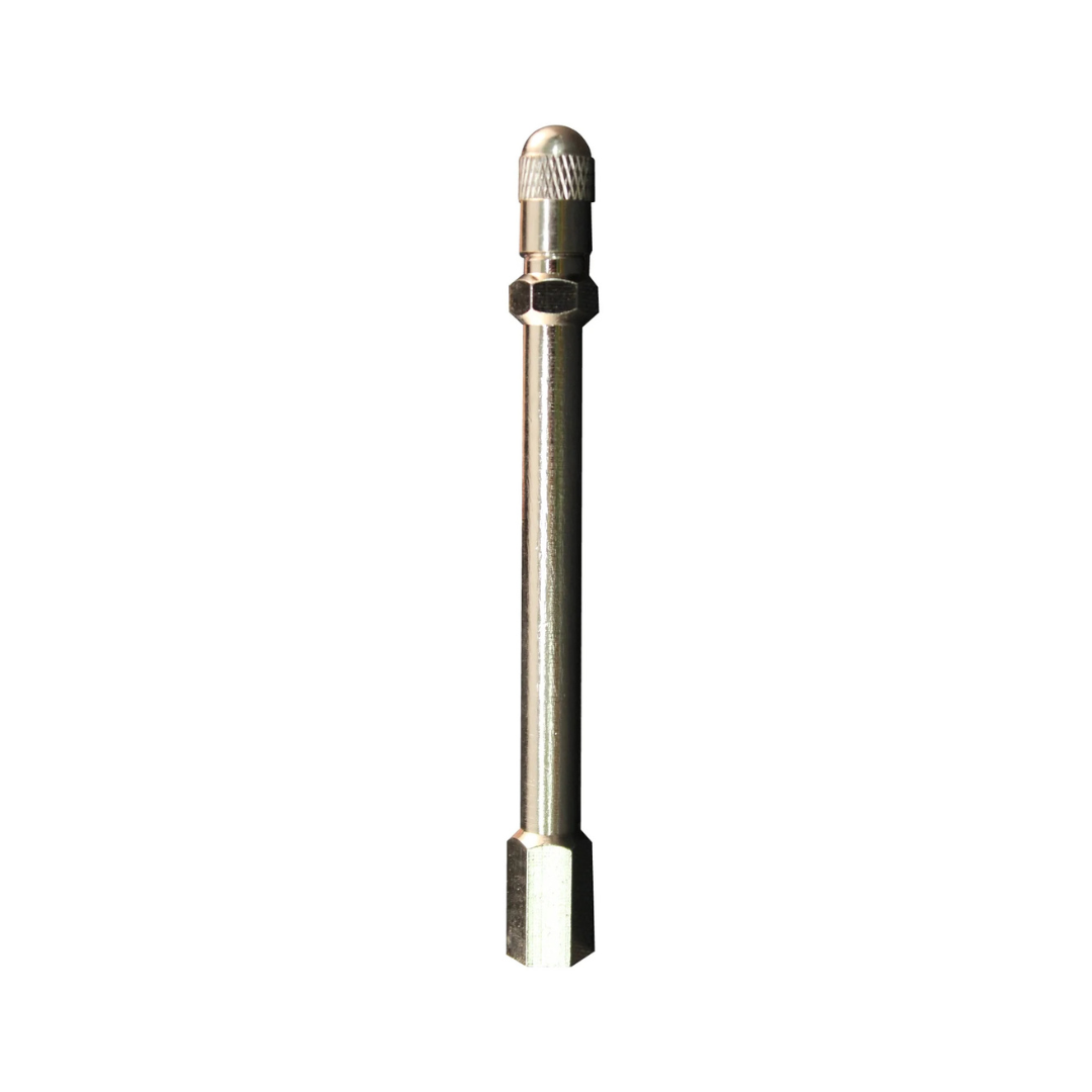 Truck Valve Extension, 3 11/16? Nickel-Plated Brass