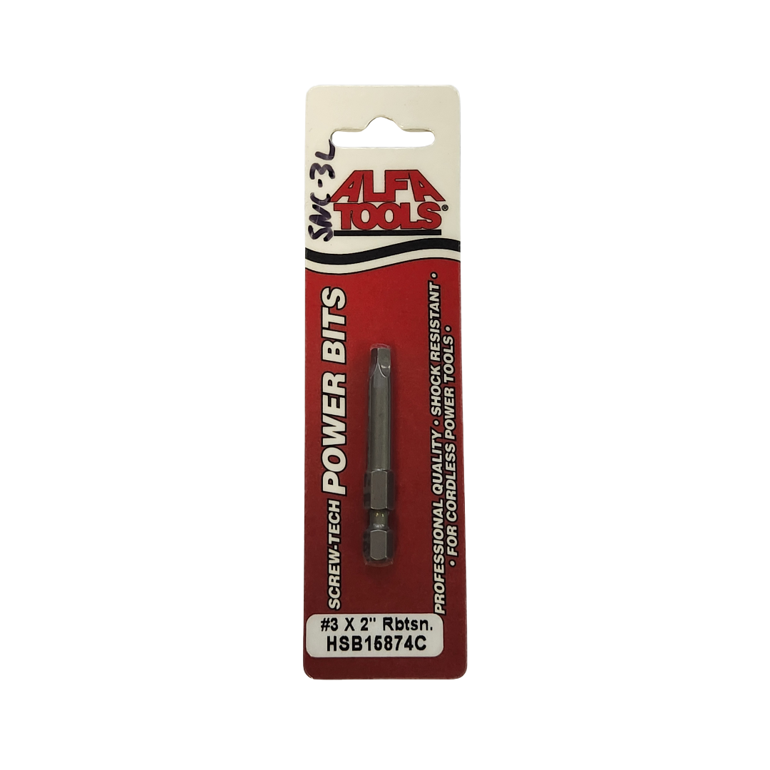Alfa Tools HSB15874C #3 Square 2-Inch Power Bit