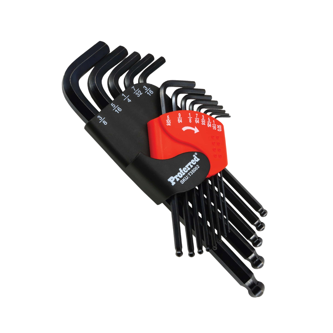 Proferred 13-Piece Long-Arm Ball Point Hex Key Set