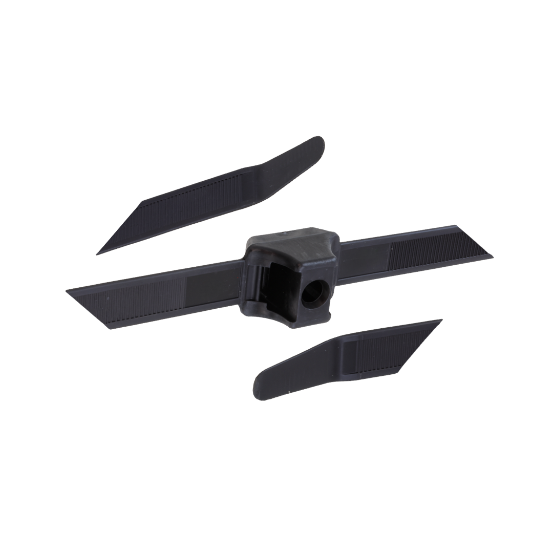 Heat-Resistant Nylon Dual Clamp Tie 19.2" – 150 lb Tensile Strength (Black)